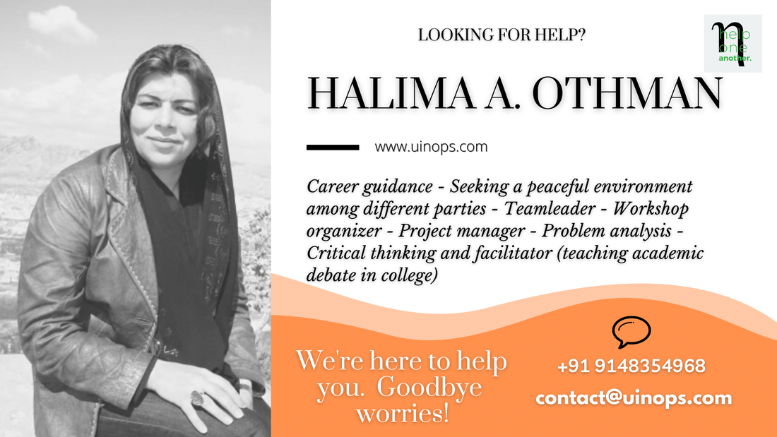 HALIMA A. OTHMAN | Career guidance - Seeking a peaceful environment among different parties - Teamleader - Workshop organizer - Project manager - Problem analysis - Critical thinking and facilitator (teaching academic debate in college)